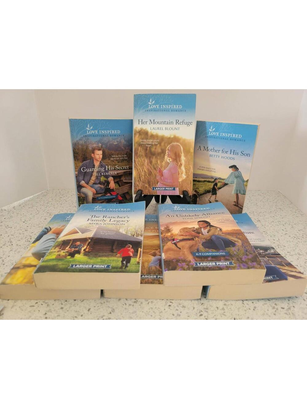 Larger Print Love Inspired Inspirational Romance Paperback Books Lot of 8